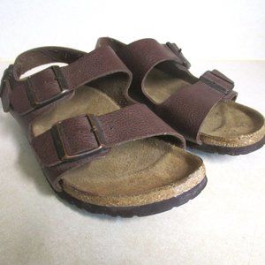 Ladies Brown Leather Birkenstock Sandals Size 7.5